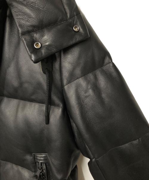 nano・universe（ナノ・ユニバース）nano・universe (ナノ・ユニバース) 西川ダウン ラムレザーダウンジャケット ブラック サイズ:Mの古着・服飾アイテム