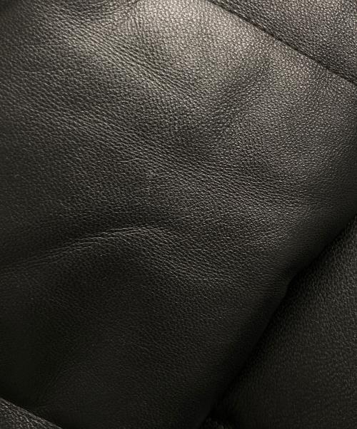 nano・universe（ナノ・ユニバース）nano・universe (ナノ・ユニバース) 西川ダウン ラムレザーダウンジャケット ブラック サイズ:Mの古着・服飾アイテム