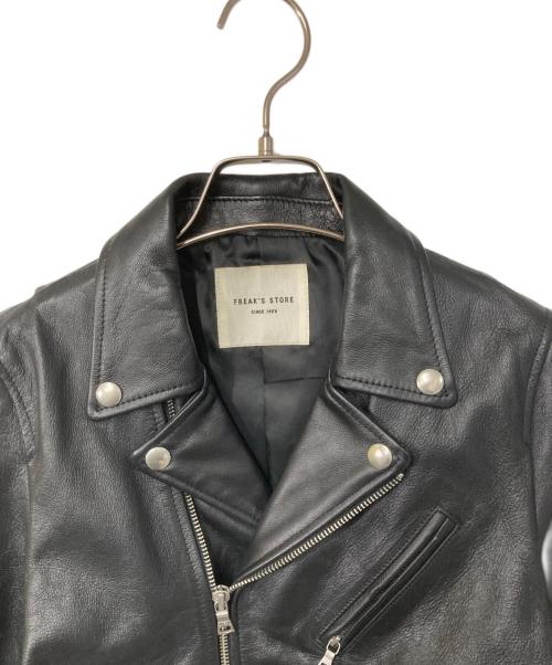 FREAK'S STORE（フリークスストア）FREAK'S STORE (フリークスストア) ゴートレザー ダブルライダースジャケット ブラック サイズ:Sの古着・服飾アイテム