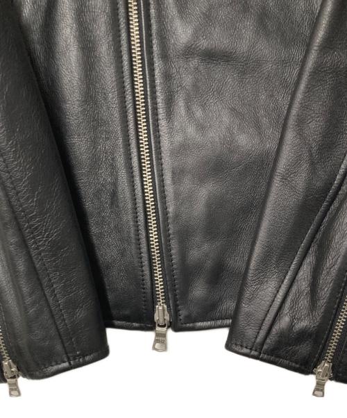 FREAK'S STORE（フリークスストア）FREAK'S STORE (フリークスストア) ゴートレザー ダブルライダースジャケット ブラック サイズ:Sの古着・服飾アイテム