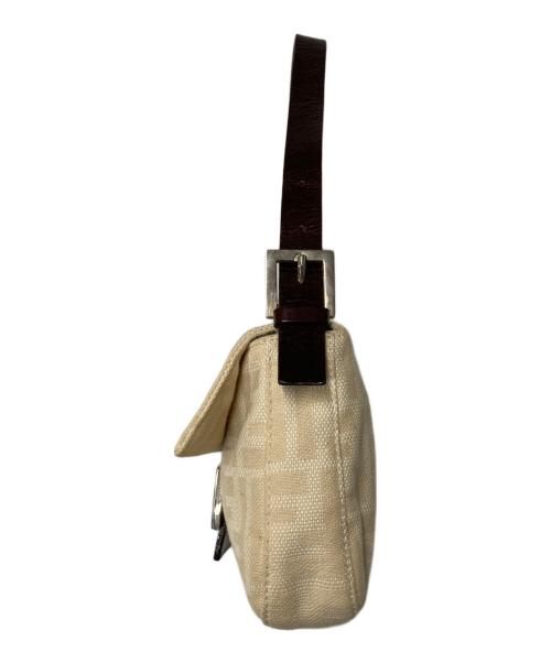 FENDI（フェンディ）FENDI (フェンディ) ズッカ マンマバケット ワンショルダー ハンドバッグ ベージュ×ブラウンの古着・服飾アイテム