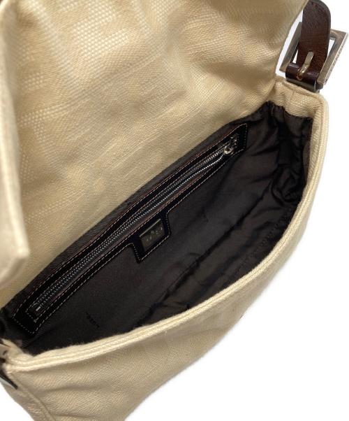 FENDI（フェンディ）FENDI (フェンディ) ズッカ マンマバケット ワンショルダー ハンドバッグ ベージュ×ブラウンの古着・服飾アイテム