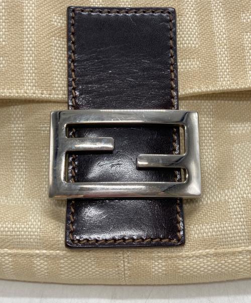 FENDI（フェンディ）FENDI (フェンディ) ズッカ マンマバケット ワンショルダー ハンドバッグ ベージュ×ブラウンの古着・服飾アイテム