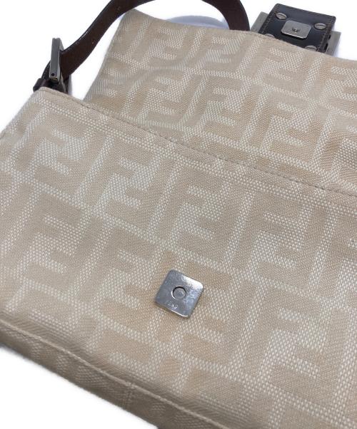 FENDI（フェンディ）FENDI (フェンディ) ズッカ マンマバケット ワンショルダー ハンドバッグ ベージュ×ブラウンの古着・服飾アイテム