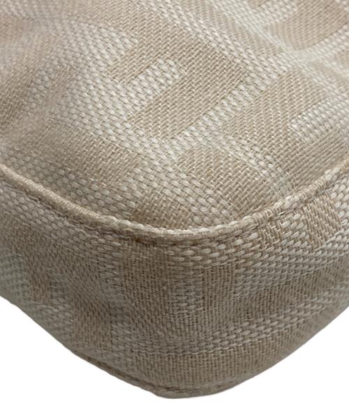 FENDI（フェンディ）FENDI (フェンディ) ズッカ マンマバケット ワンショルダー ハンドバッグ ベージュ×ブラウンの古着・服飾アイテム