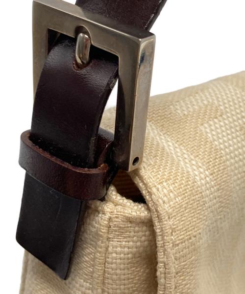 FENDI（フェンディ）FENDI (フェンディ) ズッカ マンマバケット ワンショルダー ハンドバッグ ベージュ×ブラウンの古着・服飾アイテム