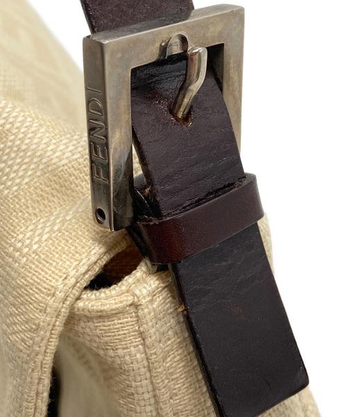 FENDI（フェンディ）FENDI (フェンディ) ズッカ マンマバケット ワンショルダー ハンドバッグ ベージュ×ブラウンの古着・服飾アイテム