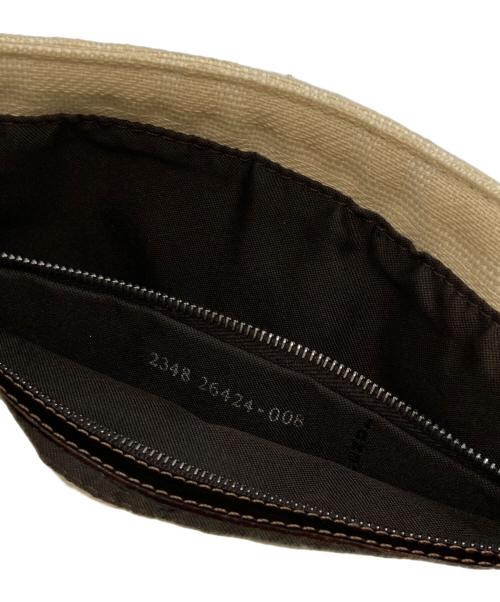 FENDI（フェンディ）FENDI (フェンディ) ズッカ マンマバケット ワンショルダー ハンドバッグ ベージュ×ブラウンの古着・服飾アイテム