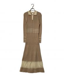 pinue（ピヌエ）の古着「ニットワンピース」｜ベージュ