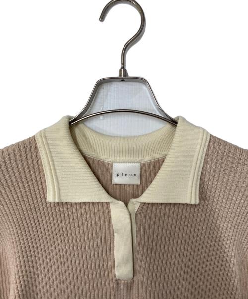 pinue（ピヌエ）pinue (ピヌエ) ニットワンピース ベージュ サイズ:FREEの古着・服飾アイテム