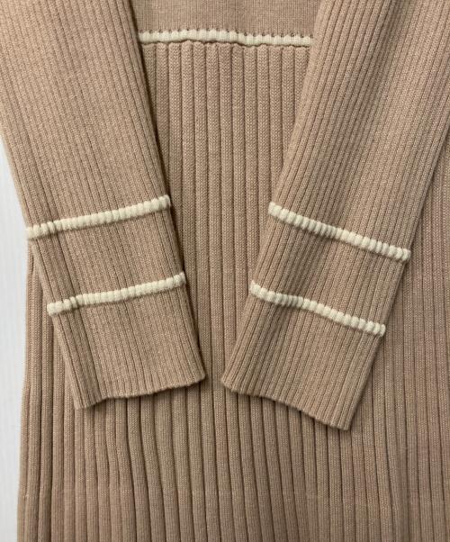 pinue（ピヌエ）pinue (ピヌエ) ニットワンピース ベージュ サイズ:FREEの古着・服飾アイテム