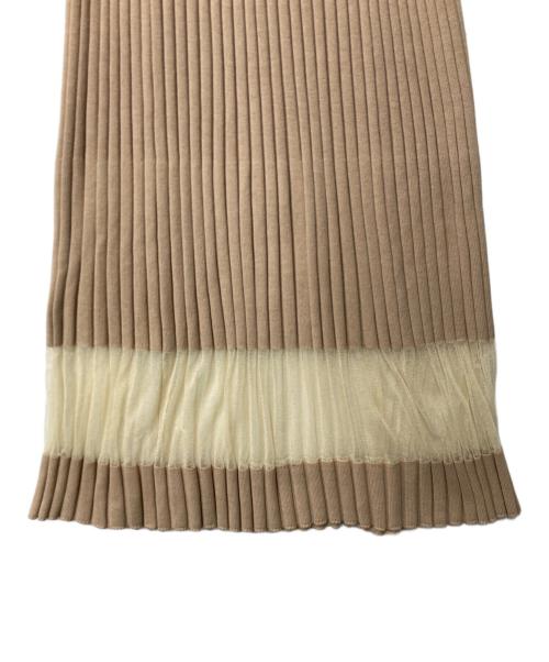 pinue（ピヌエ）pinue (ピヌエ) ニットワンピース ベージュ サイズ:FREEの古着・服飾アイテム