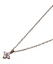 4℃（ヨンドシー）の古着「K10 ピンクゴールドフラワーモチーフ ネックレス」｜ゴールド