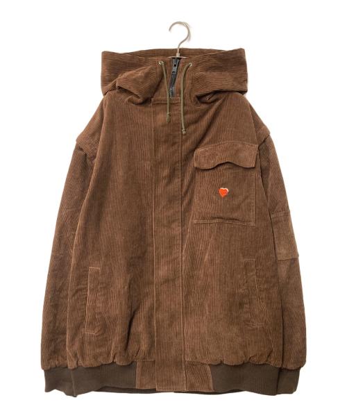 COTTON PAN（コットンパン）COTTON PAN (コットンパン) フーデッドコーデュロイジャケット ブラウン サイズ:2の古着・服飾アイテム