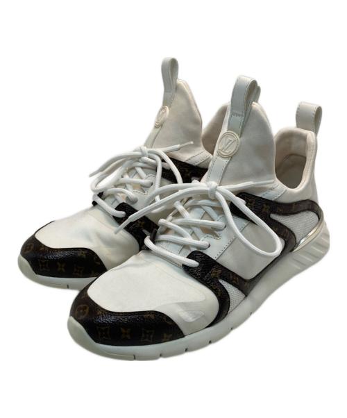 LOUIS VUITTON（ルイ ヴィトン）LOUIS VUITTON (ルイ ヴィトン) アフターゲームライン スニーカー ホワイト×ブラウン サイズ:37の古着・服飾アイテム