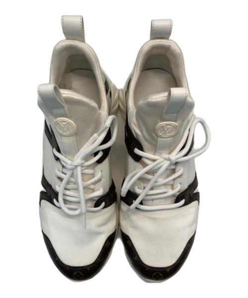 LOUIS VUITTON（ルイ ヴィトン）LOUIS VUITTON (ルイ ヴィトン) アフターゲームライン スニーカー ホワイト×ブラウン サイズ:37の古着・服飾アイテム