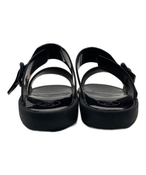 LOUIS VUITTON（ルイ ヴィトン）LOUIS VUITTON (ルイ ヴィトン) サンバスライン ラバー サンダル ブラック×ブラウン サイズ:35の古着・服飾アイテム