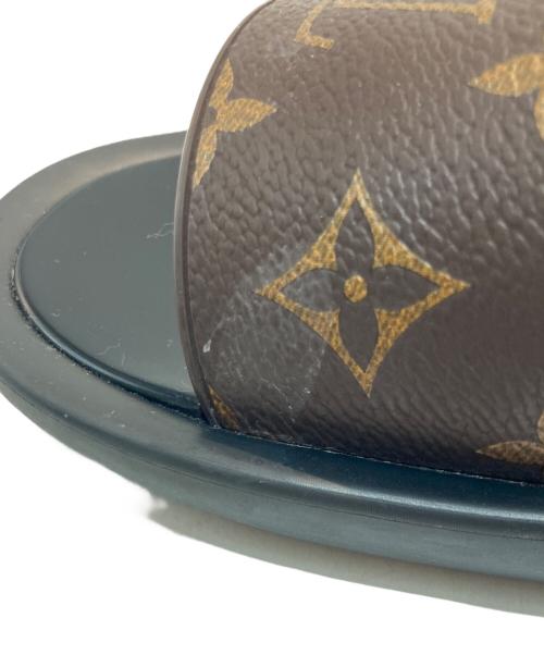LOUIS VUITTON（ルイ ヴィトン）LOUIS VUITTON (ルイ ヴィトン) サンバスライン ラバー サンダル ブラック×ブラウン サイズ:35の古着・服飾アイテム