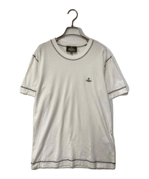 Vivienne Westwood man（ヴィヴィアン ウェストウッド マン）Vivienne Westwood man (ヴィヴィアン ウェストウッド マン) オーブ刺繍Tシャツ ホワイト サイズ:44の古着・服飾アイテム