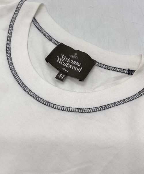 Vivienne Westwood man（ヴィヴィアン ウェストウッド マン）Vivienne Westwood man (ヴィヴィアン ウェストウッド マン) オーブ刺繍Tシャツ ホワイト サイズ:44の古着・服飾アイテム