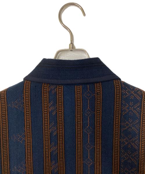 KARDO（カルド）KARDO (カルド) Leroyボックスフィット2WAYジップジャケット ネイビー×ブラウン サイズ:Mの古着・服飾アイテム