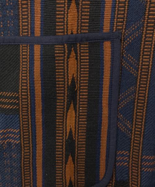 KARDO（カルド）KARDO (カルド) Leroyボックスフィット2WAYジップジャケット ネイビー×ブラウン サイズ:Mの古着・服飾アイテム