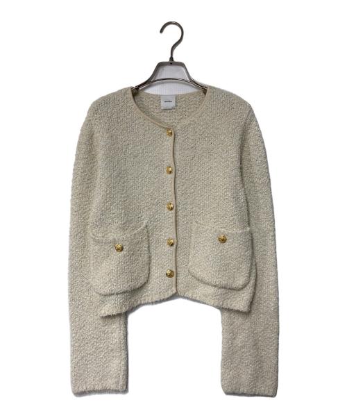 Spick and Span（スピック＆スパン）Spick and Span (スピック＆スパン) ツィードニットカーディガン アイボリー サイズ:FREEの古着・服飾アイテム