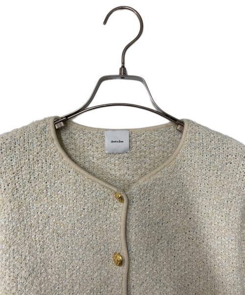Spick and Span（スピック＆スパン）Spick and Span (スピック＆スパン) ツィードニットカーディガン アイボリー サイズ:FREEの古着・服飾アイテム