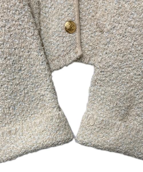 Spick and Span（スピック＆スパン）Spick and Span (スピック＆スパン) ツィードニットカーディガン アイボリー サイズ:FREEの古着・服飾アイテム