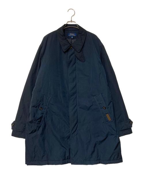 POLO RALPH LAUREN（ポロ・ラルフローレン）POLO RALPH LAUREN (ポロ・ラルフローレン) キルティングライニングステンカラーコート ネイビー サイズ:Lの古着・服飾アイテム