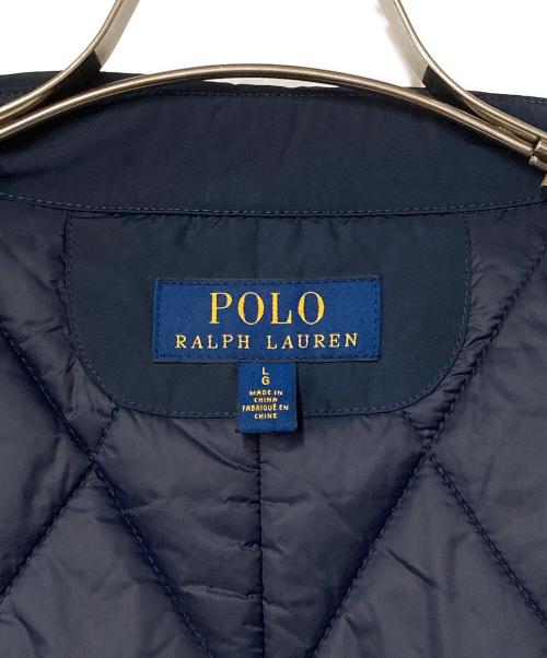 POLO RALPH LAUREN（ポロ・ラルフローレン）POLO RALPH LAUREN (ポロ・ラルフローレン) キルティングライニングステンカラーコート ネイビー サイズ:Lの古着・服飾アイテム