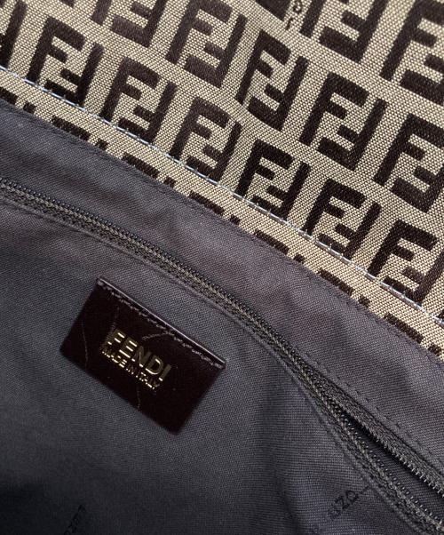 FENDI（フェンディ）FENDI (フェンディ) ズッキーノ 2WAYバッグ ベージュ×ブラウン×ブルーの古着・服飾アイテム