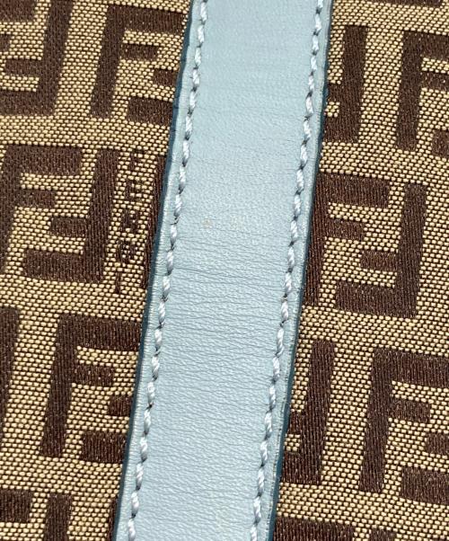 FENDI（フェンディ）FENDI (フェンディ) ズッキーノ 2WAYバッグ ベージュ×ブラウン×ブルーの古着・服飾アイテム