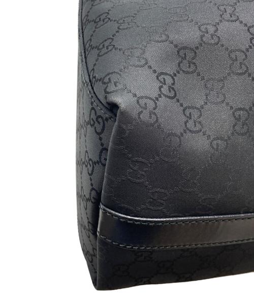GUCCI（グッチ）GUCCI (グッチ) GG柄 ホーボー ワンショルダーバッグ ブラックの古着・服飾アイテム