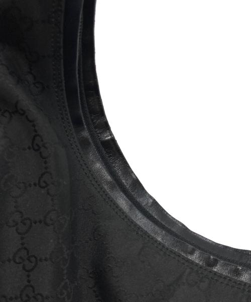 GUCCI（グッチ）GUCCI (グッチ) GG柄 ホーボー ワンショルダーバッグ ブラックの古着・服飾アイテム