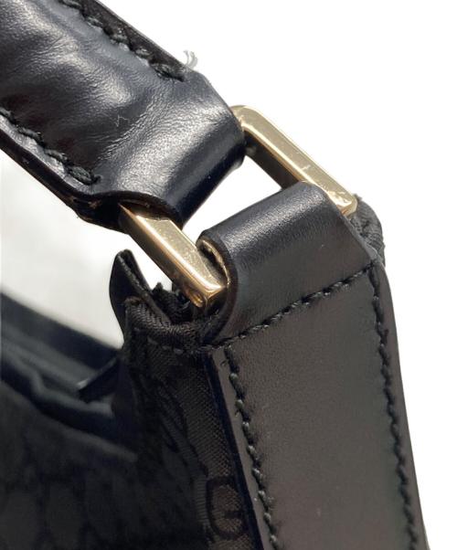 GUCCI（グッチ）GUCCI (グッチ) GG柄 ホーボー ワンショルダーバッグ ブラックの古着・服飾アイテム