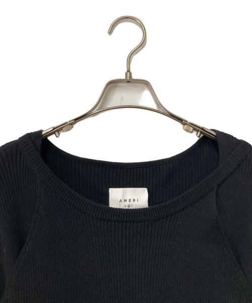 Ameri（アメリ）Ameri (アメリ) AMERICAN SLEEVE LAYERED KNIT DRESS ブラック サイズ:Ｍの古着・服飾アイテム