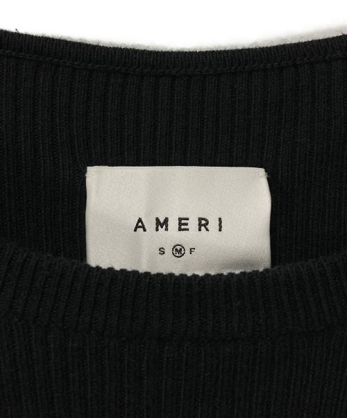 Ameri（アメリ）Ameri (アメリ) AMERICAN SLEEVE LAYERED KNIT DRESS ブラック サイズ:Ｍの古着・服飾アイテム