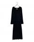Ameri（アメリ）の古着「AMERICAN SLEEVE LAYERED KNIT DRESS」｜ブラック