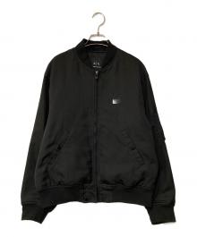 ARMANI EXCHANGE（アルマーニ エクスチェンジ）の古着「パデットボンバージャケット」｜ブラック