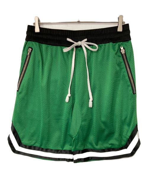 a elegantes sapeur（エレガンティス サプール）a elegantes sapeur (エレガンティス サプール) メッシュハーフパンツ グリーン サイズ:Lの古着・服飾アイテム