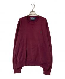 POLO RALPH LAUREN（ポロ・ラルフローレン）の古着「ポニー刺繍 クルーネックスウェット」｜ボルドー