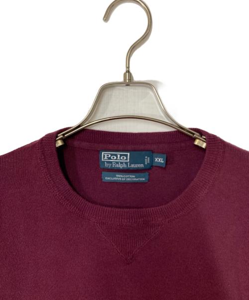 POLO RALPH LAUREN（ポロ・ラルフローレン）POLO RALPH LAUREN (ポロ・ラルフローレン) ポニー刺繍 クルーネックスウェット ボルドー サイズ:XXLの古着・服飾アイテム