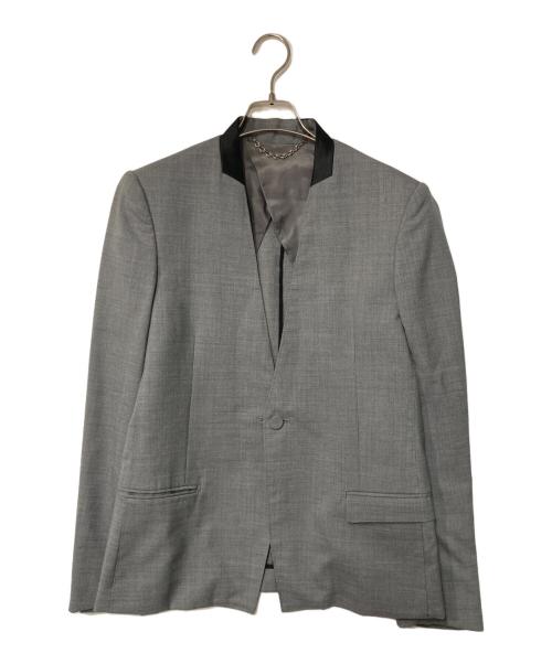 MIHARA YASUHIRO Denim（ミハラヤスヒロデニム）MIHARA YASUHIRO DENIM (ミハラヤスヒロデニム) ノーカラージャケット グレー サイズ:48の古着・服飾アイテム