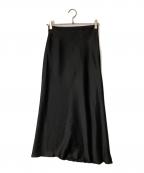 CHAOSカオス）の古着「リベールサテンロングスカート」｜ブラック