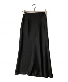 CHAOS（カオス）の古着「リベールサテンロングスカート」｜ブラック