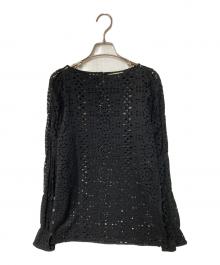 Curensology（カレンソロジー）の古着「カットワークブラウス」｜ブラック