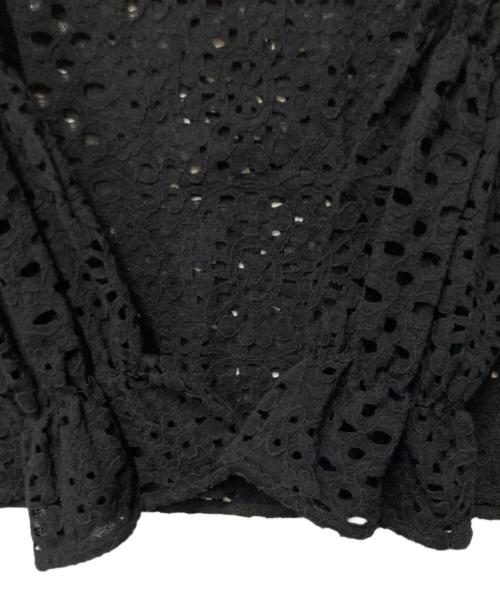 Curensology（カレンソロジー）Curensology (カレンソロジー) カットワークブラウス ブラック サイズ:FREEの古着・服飾アイテム