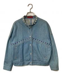 VIVIENNE TAM（ヴィヴィアンタム）の古着「スタッズデニムジャケット」｜インディゴ