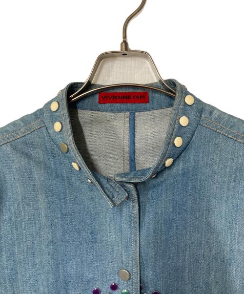 VIVIENNE TAM（ヴィヴィアンタム）VIVIENNE TAM (ヴィヴィアンタム) スタッズデニムジャケット インディゴ サイズ:40の古着・服飾アイテム